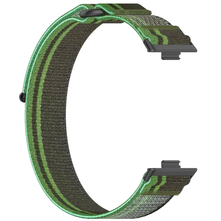 For Huawei Watch Fit3 Loop Nylon Watch Band(Dark Green) by buy2fix