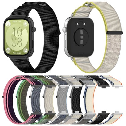 For Huawei Watch Fit3 Loop Nylon Watch Band(Pink Purple) by buy2fix