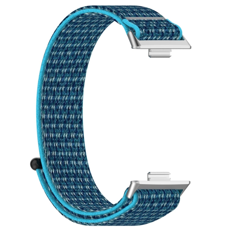 For Huawei Watch Fit3 Nylon Loop Hook and Loop Fastener Watch Band(Ocean Blue) by buy2fix