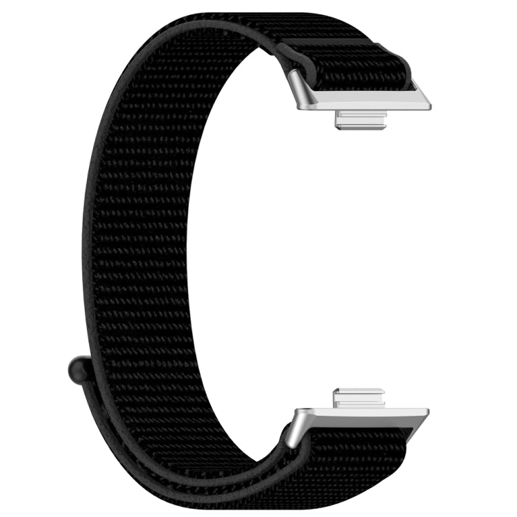 For Huawei Watch Fit3 Nylon Loop Hook and Loop Fastener Watch Band(Black) by buy2fix