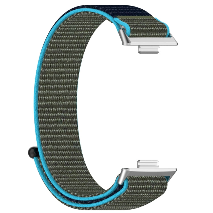 For Huawei Watch Fit3 Nylon Loop Hook and Loop Fastener Watch Band(Grey Blue) by buy2fix