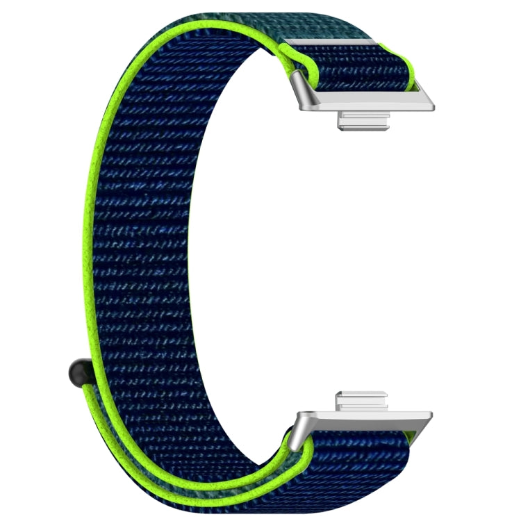 For Huawei Watch Fit3 Nylon Loop Hook and Loop Fastener Watch Band(Lime Green) by buy2fix