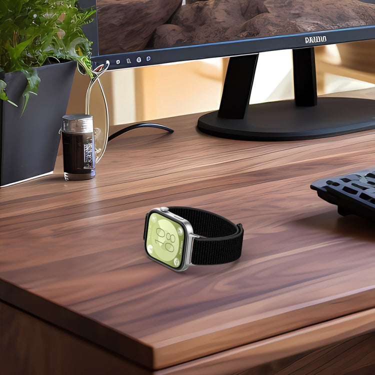 For Huawei Watch Fit3 Nylon Loop Hook and Loop Fastener Watch Band(Grey Blue) by buy2fix