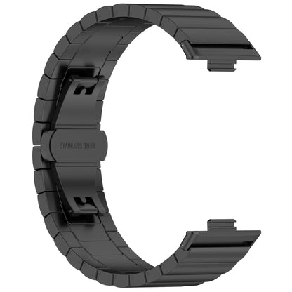 For Huawei Watch Fit3 One Bead Stainless Steel Watch Band(Black) by buy2fix