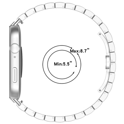 For Huawei Watch Fit3 One Bead Stainless Steel Watch Band(Black) by buy2fix