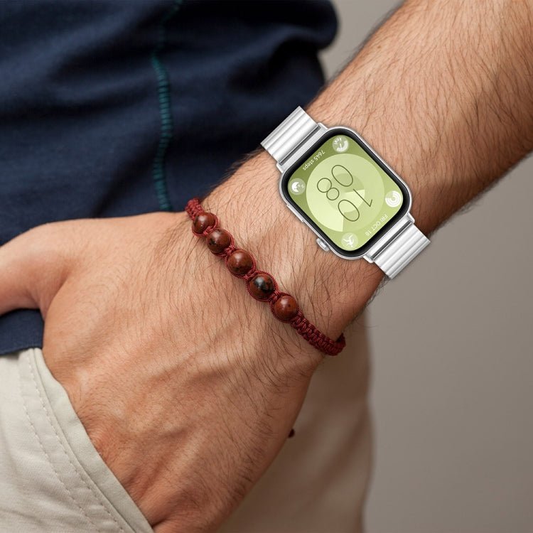 For Huawei Watch Fit3 One Bead Stainless Steel Watch Band(Gold) by buy2fix