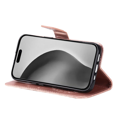 For iPhone 16 Pro Max Embossed Sunflower Pattern Flip Leather Phone Case(Rose Gold) by buy2fix