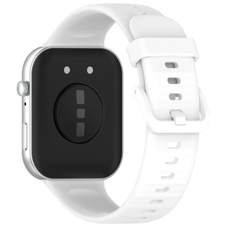 For Huawei Watch Fit3 Colorful Buckle Silicone Sports Watch Band(White) by buy2fix