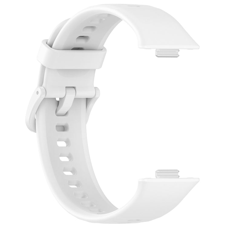 For Huawei Watch Fit3 Colorful Buckle Silicone Sports Watch Band(White) by buy2fix