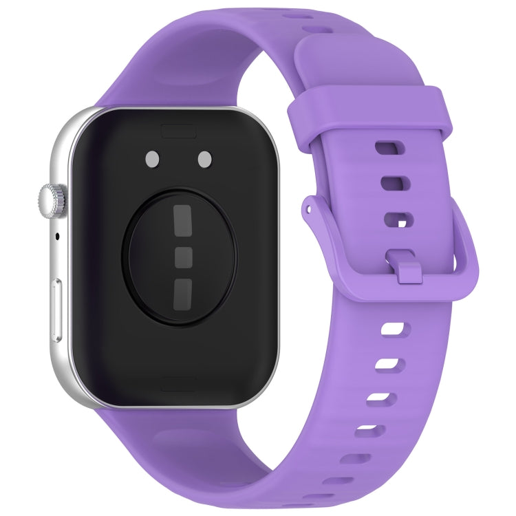 For Huawei Watch Fit3 Colorful Buckle Silicone Sports Watch Band(Purple) by buy2fix