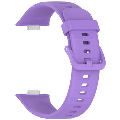 For Huawei Watch Fit3 Colorful Buckle Silicone Sports Watch Band(Purple) by buy2fix