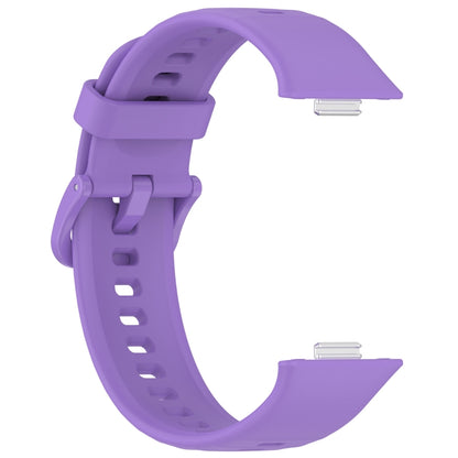 For Huawei Watch Fit3 Colorful Buckle Silicone Sports Watch Band(Purple) by buy2fix