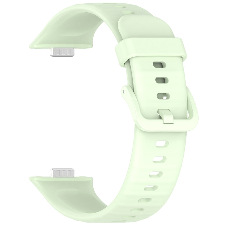 For Huawei Watch Fit3 Colorful Buckle Silicone Sports Watch Band(Green) by buy2fix