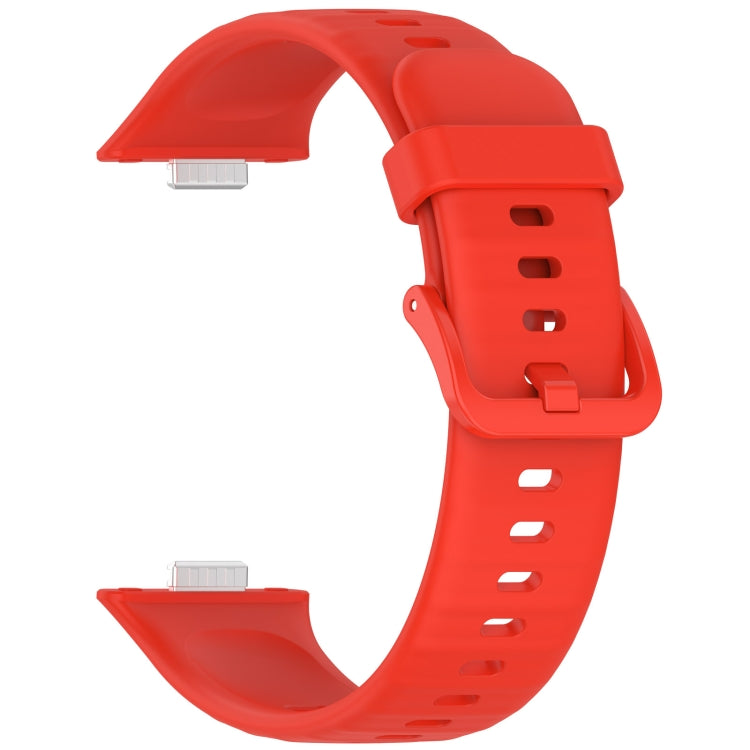 For Huawei Watch Fit3 Colorful Buckle Silicone Sports Watch Band(Red) by buy2fix
