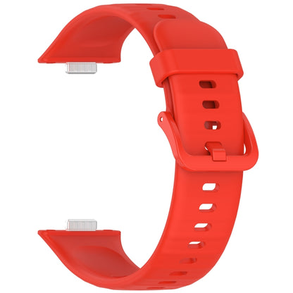 For Huawei Watch Fit3 Colorful Buckle Silicone Sports Watch Band(Red) by buy2fix