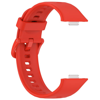 For Huawei Watch Fit3 Colorful Buckle Silicone Sports Watch Band(Red) by buy2fix
