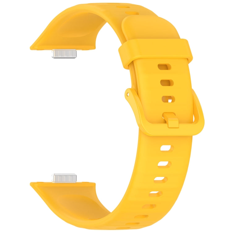 For Huawei Watch Fit3 Colorful Buckle Silicone Sports Watch Band(Yellow) by buy2fix