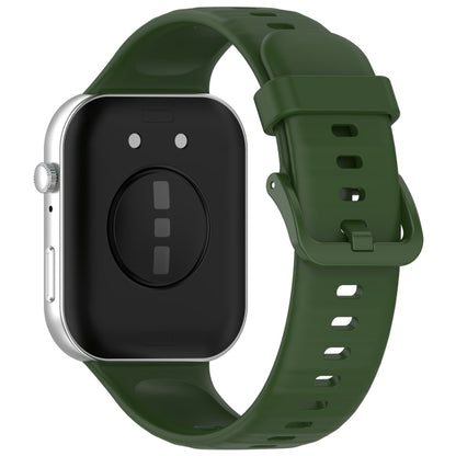 For Huawei Watch Fit3 Colorful Buckle Silicone Sports Watch Band(Army Green) by buy2fix