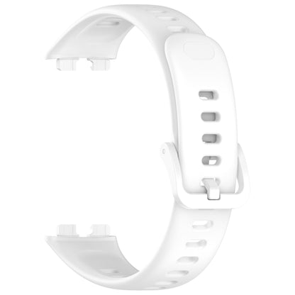 For Huawei Band 10 / 9 / 8 Nail Button Glossy Silicone Watch Band(White) by buy2fix