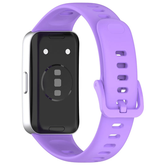 For Huawei Band 10 / 9 / 8 Nail Button Glossy Silicone Watch Band(Purple) by buy2fix