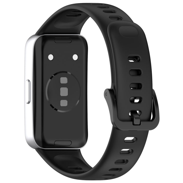 For Huawei Band 10 / 9 / 8 Nail Button Glossy Silicone Watch Band(Black) by buy2fix