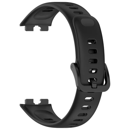 For Huawei Band 10 / 9 / 8 Nail Button Glossy Silicone Watch Band(Black) by buy2fix