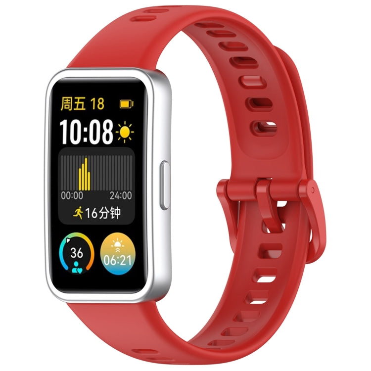 For Huawei Band 10 / 9 / 8 Nail Button Glossy Silicone Watch Band(Red) by buy2fix