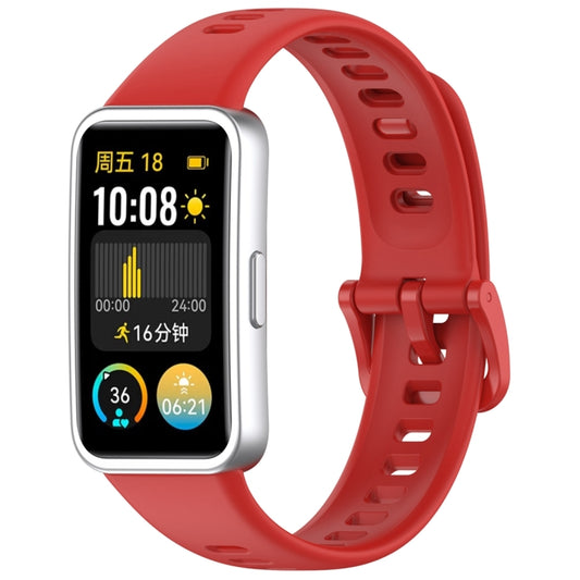 For Huawei Band 10 / 9 / 8 Nail Button Glossy Silicone Watch Band(Red) by buy2fix