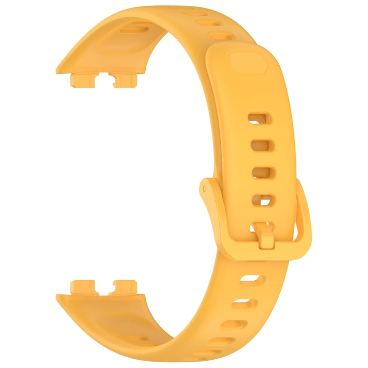 For Huawei Band 10 / 9 / 8 Nail Button Glossy Silicone Watch Band(Yellow) by buy2fix