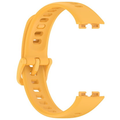 For Huawei Band 10 / 9 / 8 Nail Button Glossy Silicone Watch Band(Yellow) by buy2fix