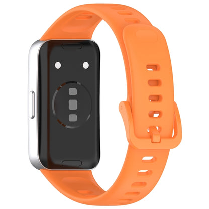 For Huawei Band 10 / 9 / 8 Nail Button Glossy Silicone Watch Band(Orange) by buy2fix