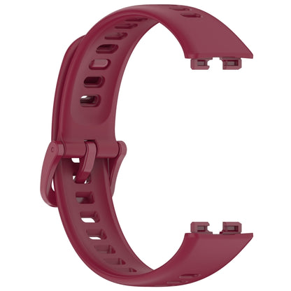 For Huawei Band 10 / 9 / 8 Nail Button Glossy Silicone Watch Band(Wine Red) by buy2fix