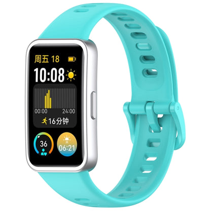 For Huawei Band 10 / 9 / 8 Nail Button Glossy Silicone Watch Band(Teal) by buy2fix
