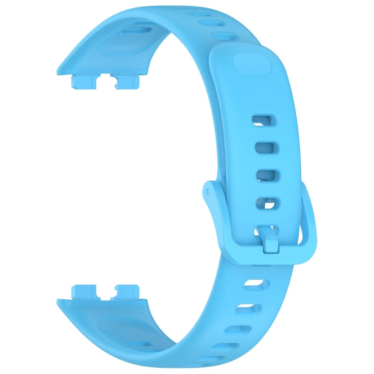 For Huawei Band 10 / 9 / 8 Nail Button Glossy Silicone Watch Band(Sky Blue) by buy2fix