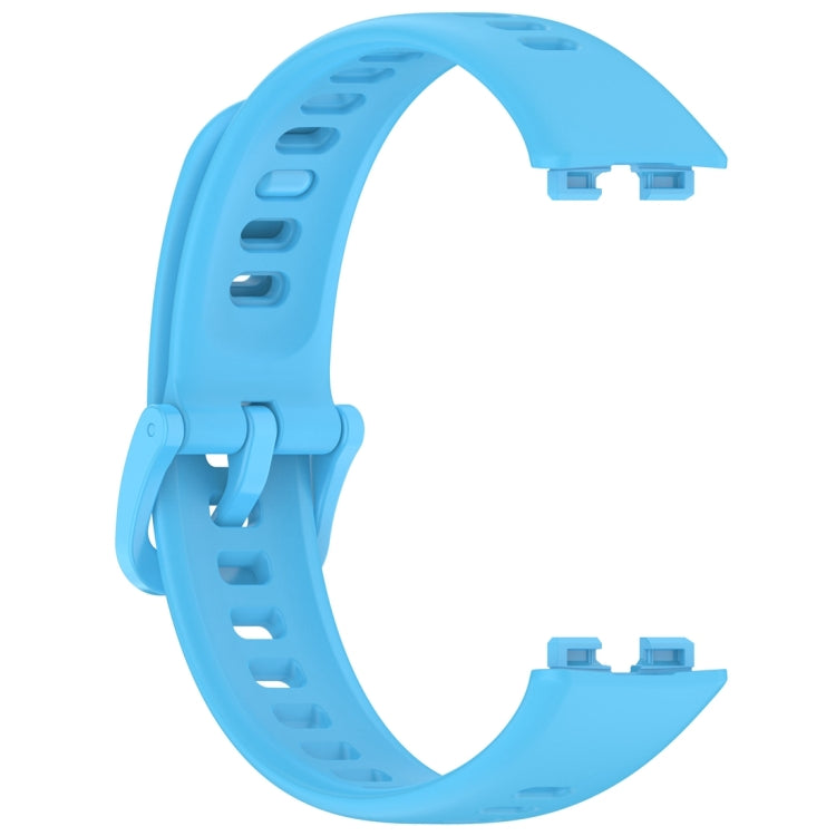 For Huawei Band 10 / 9 / 8 Nail Button Glossy Silicone Watch Band(Sky Blue) by buy2fix
