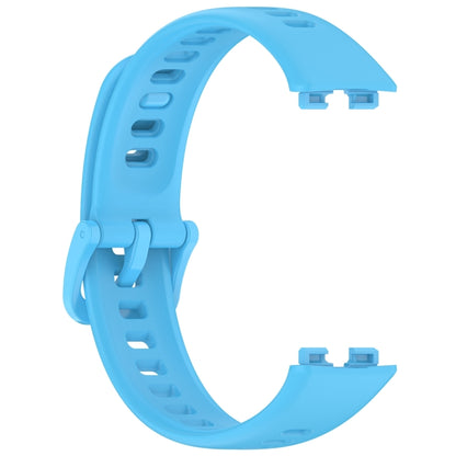 For Huawei Band 10 / 9 / 8 Nail Button Glossy Silicone Watch Band(Sky Blue) by buy2fix