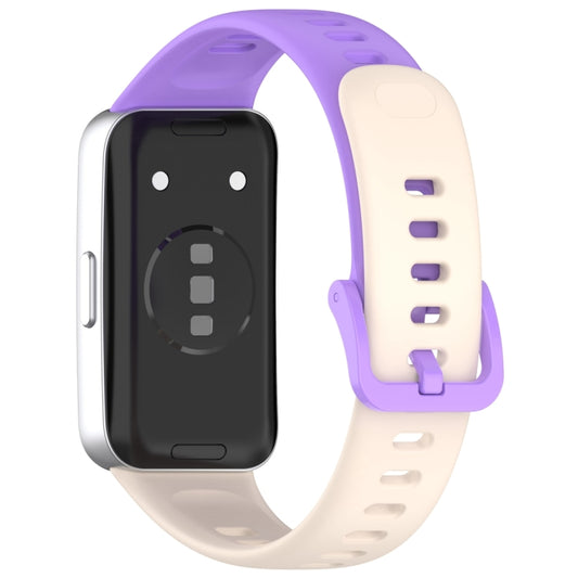 For Huawei Band 10 / 9 / 8 Nail Button Glossy Silicone Watch Band(Starlight Purple) by buy2fix