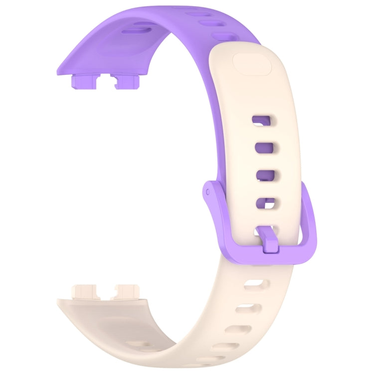 For Huawei Band 10 / 9 / 8 Nail Button Glossy Silicone Watch Band(Starlight Purple) by buy2fix