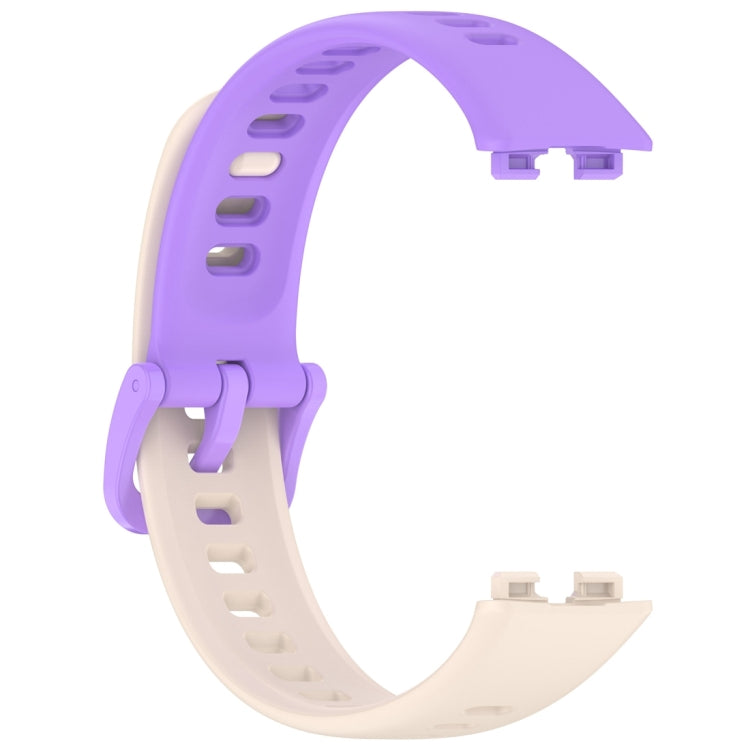 For Huawei Band 10 / 9 / 8 Nail Button Glossy Silicone Watch Band(Starlight Purple) by buy2fix