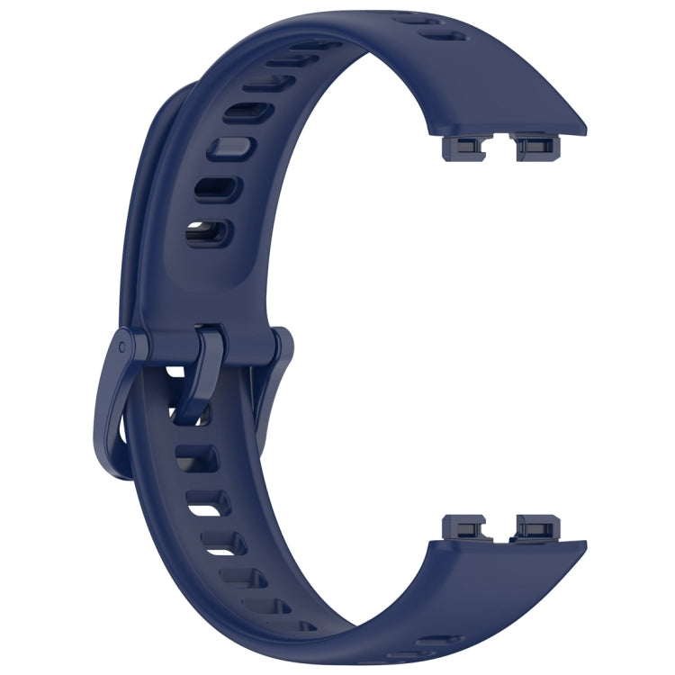 For Huawei Band 10 / 9 / 8 Nail Button Glossy Silicone Watch Band(Dark Blue) by buy2fix