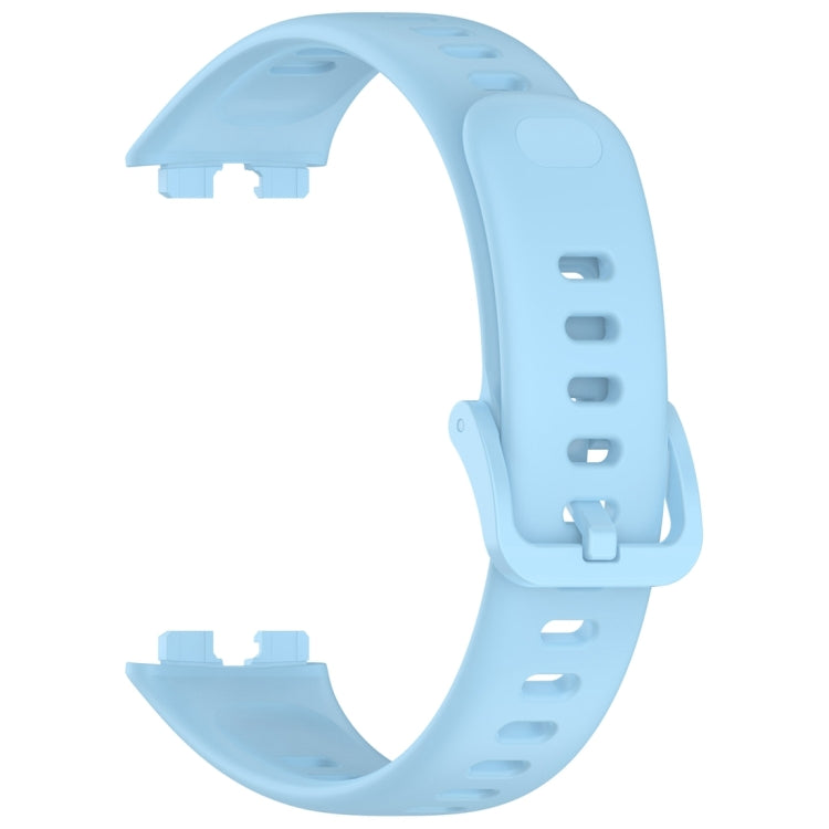 For Huawei Band 10 / 9 / 8 Nail Button Glossy Silicone Watch Band(Light Blue) by buy2fix
