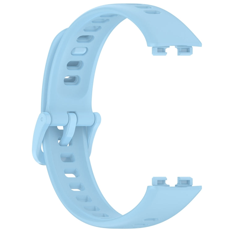For Huawei Band 10 / 9 / 8 Nail Button Glossy Silicone Watch Band(Light Blue) by buy2fix