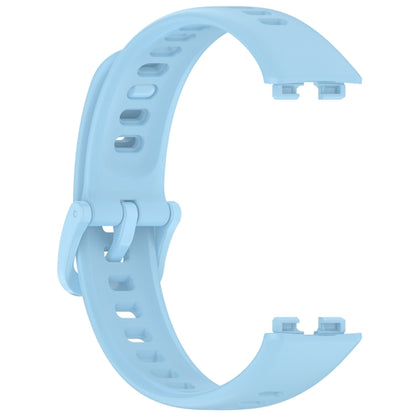 For Huawei Band 10 / 9 / 8 Nail Button Glossy Silicone Watch Band(Light Blue) by buy2fix