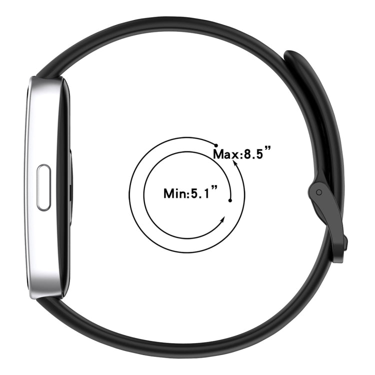 For Huawei Band 10 / 9 / 8 Nail Button Glossy Silicone Watch Band(White) by buy2fix