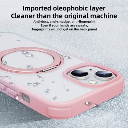 For iPhone 12 Pro Max MagSafe Holder PC Hybrid TPU Phone Case(Pink Blue) - iPhone 12 Pro Max Cases by buy2fix | Online Shopping UK | buy2fix