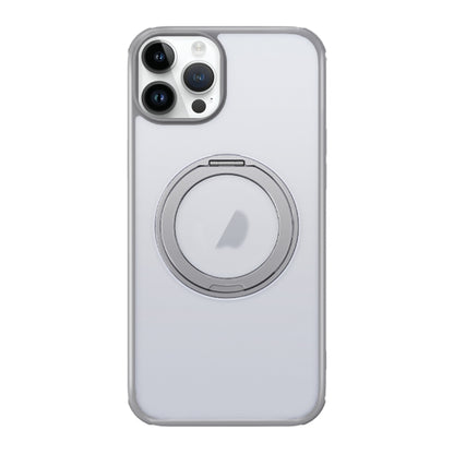For iPhone 13 Pro MagSafe Holder PC Hybrid TPU Phone Case(Matte Grey) - iPhone 13 Pro Cases by buy2fix | Online Shopping UK | buy2fix