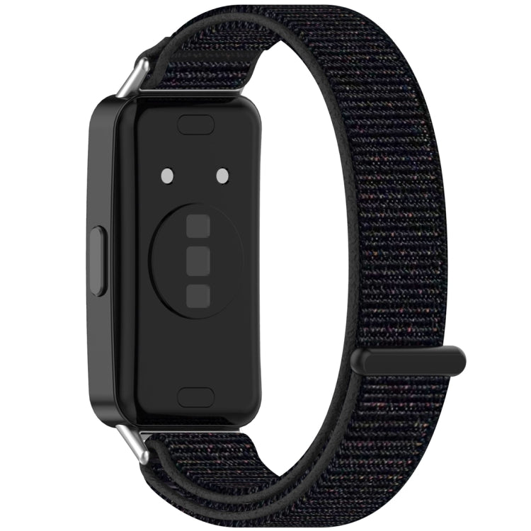 For Huawei Band 10 / 9 / 8 Nylon Loop Hook and Loop Fastener Watch Band(Official Black) by buy2fix