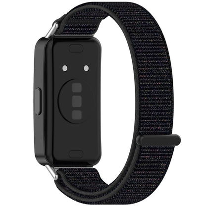 For Huawei Band 10 / 9 / 8 Nylon Loop Hook and Loop Fastener Watch Band(Official Black) by buy2fix
