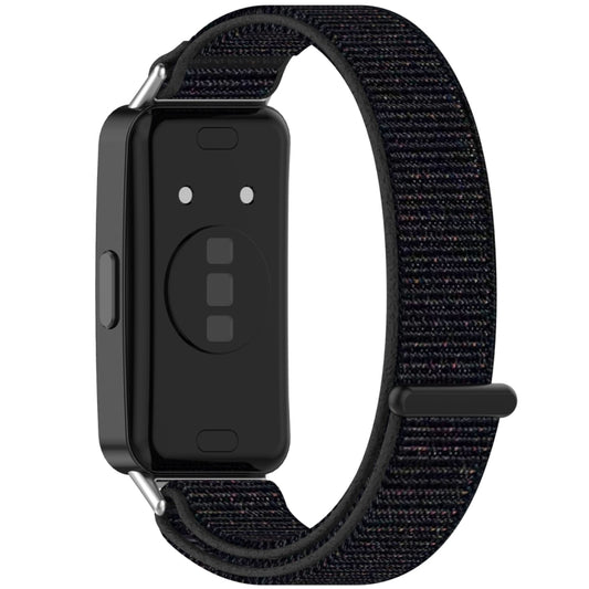 For Huawei Band 10 / 9 / 8 Nylon Loop Hook and Loop Fastener Watch Band(Official Black) by buy2fix
