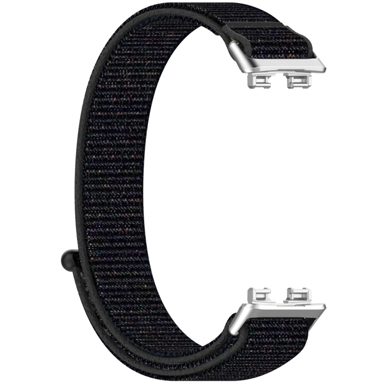 For Huawei Band 10 / 9 / 8 Nylon Loop Hook and Loop Fastener Watch Band(Official Black) by buy2fix